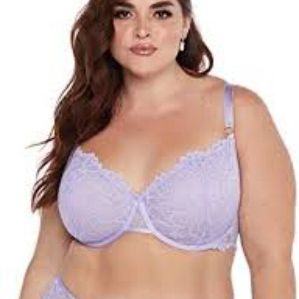 Savage X Fenty Savage Not Sorry Lightly Lined Lace Balconette Bra Size 44DD